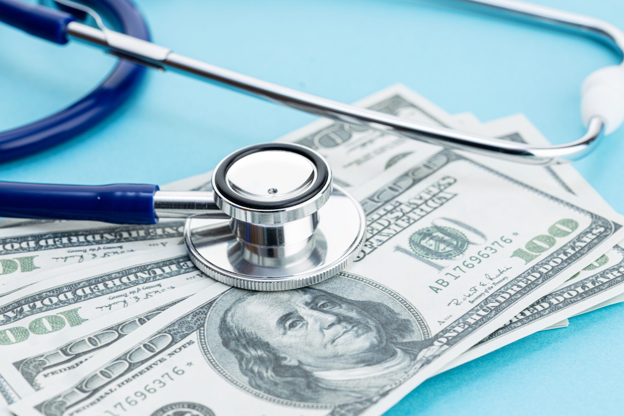 health care costs rising concept, money
