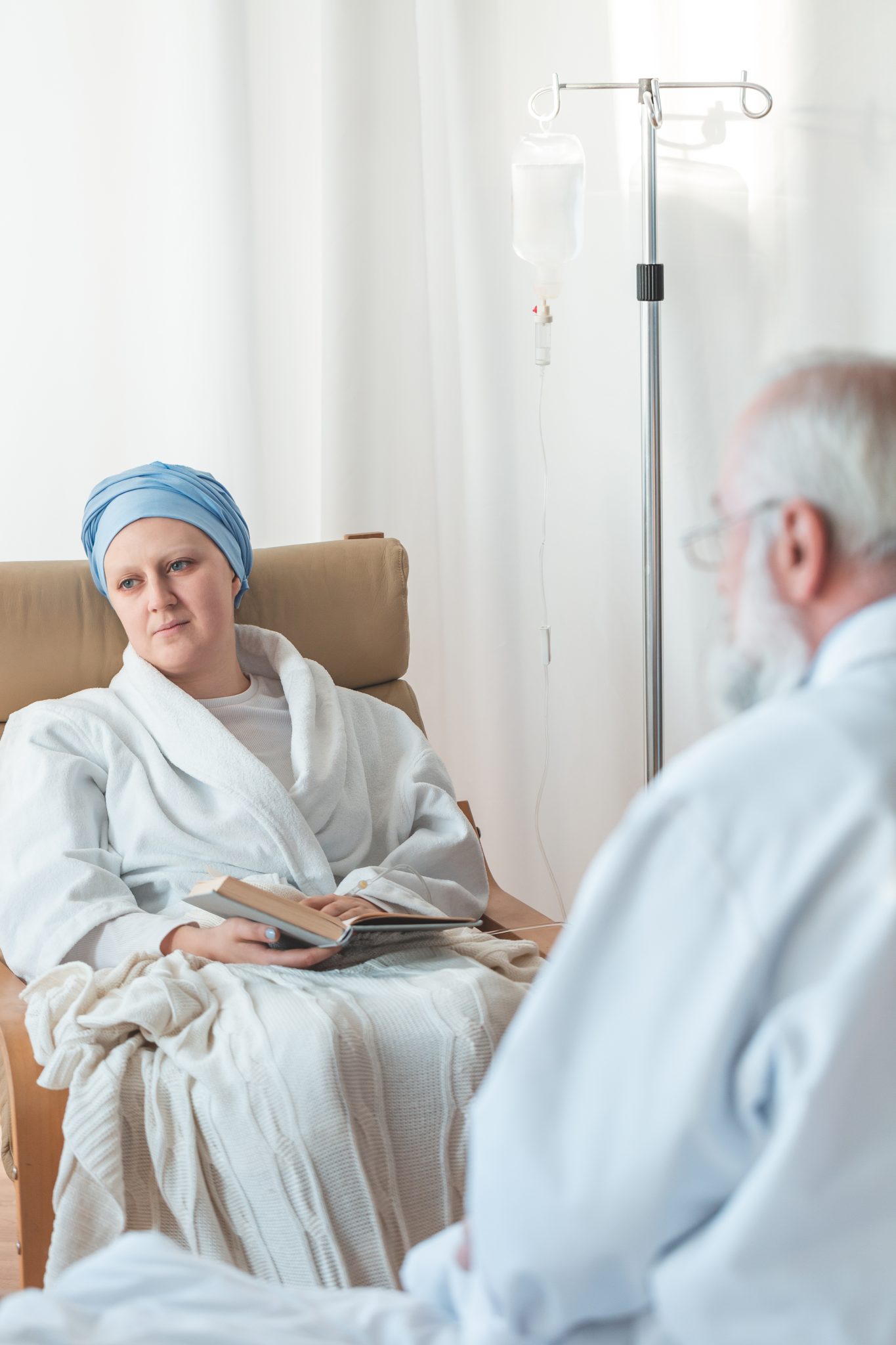 Cancer patient woman in hospital